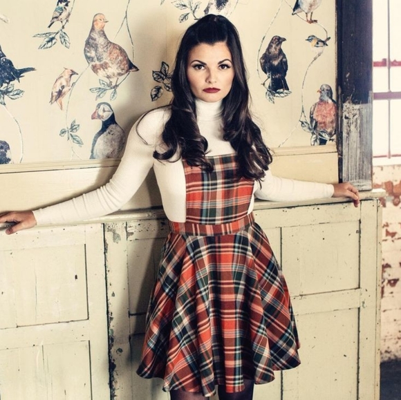 Hell Bunny Oktober Pinafore Dress 